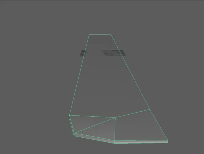 Sidewalk LOD3 wireframe with a two-cut corner